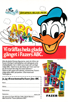 Reklam för en tävling med Fazer