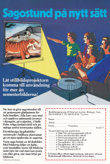 Reklam för berättelser från Disney med diabilder