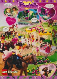 Reklam för LEGO Belville, en serie med hästtema, riktad mot flickor.