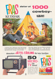 Reklam för en tävling med OTA där man kan vinna TV-apparater från Sony och indiantält