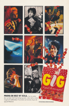 Reklam för godiset Gig där Roxette gör reklam för det