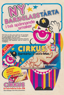 Reklam för glasstårta från GB Glass