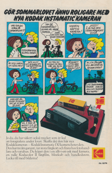 Reklam för kompaktkameran Instamatic från Kodak