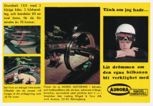Reklam för Aurora Model Motoring, en bilbana
