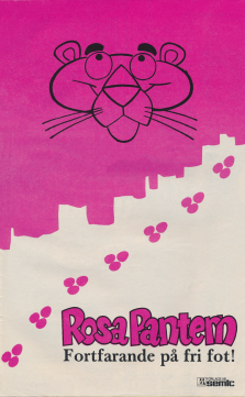 Reklam för serietidningen Rosa Pantern