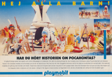 Reklam för Playmobils leksaker med Pocahontas-tema