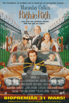 Reklam för filmen Richie Rich med bland andra Macaulay Culkin i en av rollerna