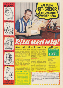 Reklam för Åke Skiölds teckningskurs