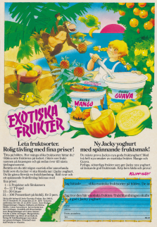 Tävlingsreklam för Jacky Guava från Margarinbolaget