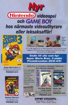 Reklam för Yapon Videospel som visar upp nya Nintendo-spel som man som konsument kan hyra i stället för köpa