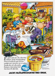 Reklam för Jacky efterrättspuddingar
