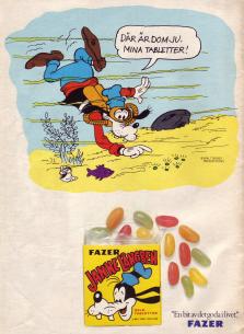 Reklam för Fazers godistablettask Janne Långben