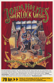 Reklam för seriealbumet John Holmes och Sherlock Watson av David Nessle och Joakim Lindengren