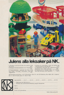 Reklam för julleksaker på NK