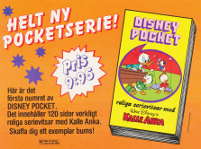 Annons för en ny variant av Kalle Anka pocket