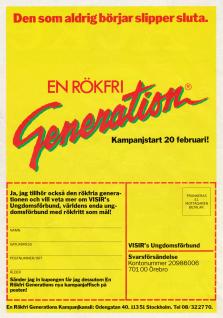 Reklam för initiativet En Rökfri Generation