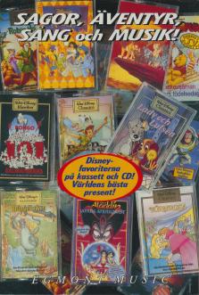 Annons för Walt Disneys sagor på kassettband.