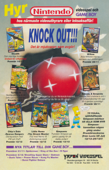 Reklam för nya Nintendospel att hyra via Yapon Videospel