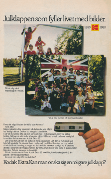 Reklam för Kodak Ektra, en liten och hantervänlig kamera