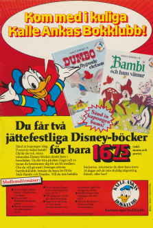 Reklam för Kalle Ankas bokklubb