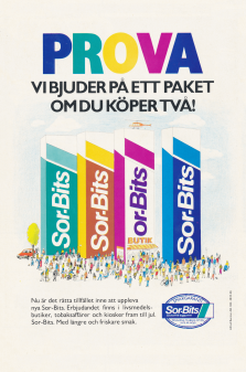 Reklam för tuggummit Sor-Bits