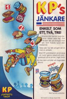 Reklam för KP jordnötssmör där man får receptet på en jänkare