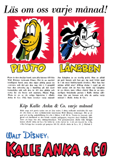 Reklam för att prenumerera på Kalle Anka & C:o
