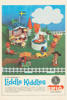 Reklam för Mattels Liddle Killes som saluförs av Brio i Sverige