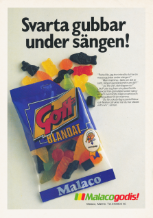 Reklam för godispåsen Gott och Blandat