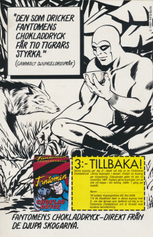 Reklam för Fantomens chokladdryck från Nordchoklad