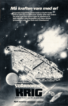 Reklam för serietidningen Stjärnornas krig, med äventyr baserat på filmerna med samma namn
