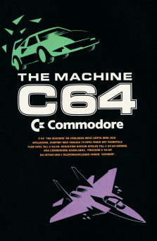 Cool illustrerad reklam för C64 - Commodore 64, världens mest köpta hem- och speldator