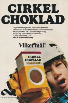 Reklam för chokladdrycken Cirkelchoklad