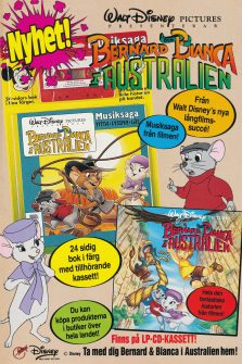 Reklam för musiksagan Bernard & Bianca i Australien