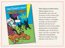 Reklam för Walt Disneys Serier och numret Musse Pigg på mystiska farmen