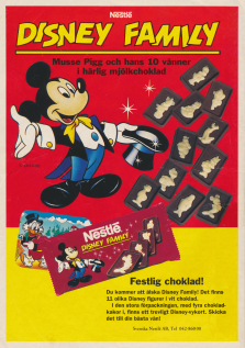 Reklam för mjölkchokladen Nestlé Disney Family