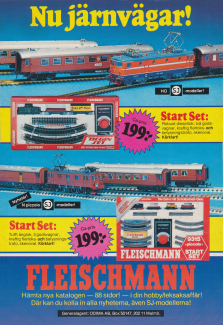 Reklam för tågbaneset från Fleischmann