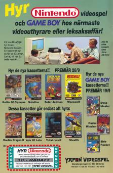 Reklam för Yapon Videospel som hyr ut Nintendo basenhet och Gameboy