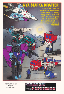 Reklam för nya leksaker i Transformers-serien från BRIO Playmix