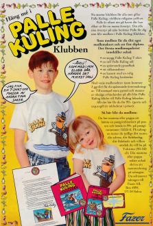 En pojke och en flicka gör reklam för Palle Kulings medlemsklubb