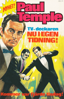 Reklam för tv-deckaren Paul Temple i en egen serietidning