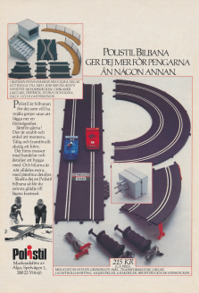 Reklam för bilbana från Polistil