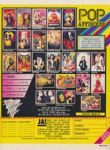 Reklam för affischer från Rock Art AB