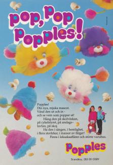 Reklam för gosedjuret Popples från Scanditoy