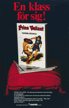 Annons för albumserien om Prins Valiant