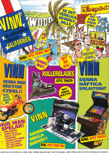 Reklam för olika 071-nummer som man kunde ringa för att tävla och vinna saker och resor