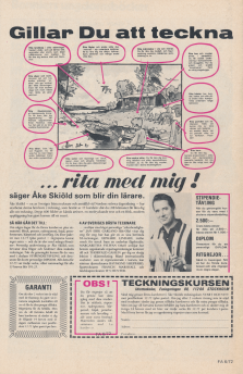 Reklam för Åke Skiölds teckningskurs