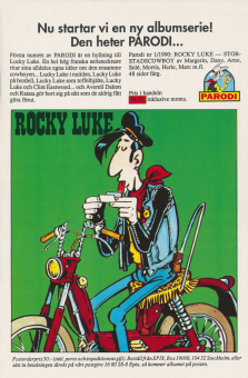 Reklam för seriealbumet Rocky Luke