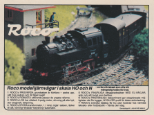 Reklam för modelljärnvägen Roco