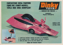 Futuristisk bil i annons för Dinky Toys
